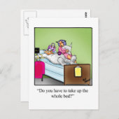 Funky Get Well For Husband Carte Postale (Devant / Derrière)