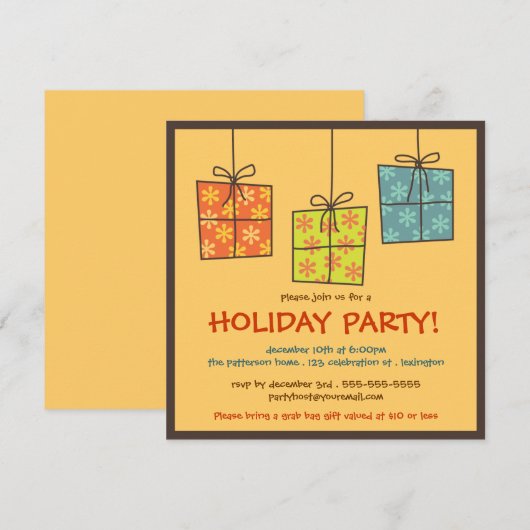 Funky Gifts Retro Holiday Grab Bag Kaart (Voorkant / Achterkant)