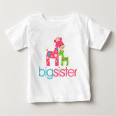 Funky Giraffe Big Sister Tshirt (Voorkant)