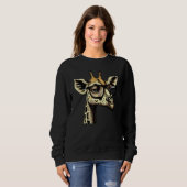 Funky Giraffe with Attitude and Glasses Stylish Fu Trui (Voorkant volledig)