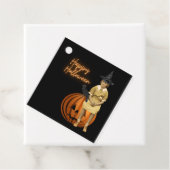 Funky  Girl Witch Halloween Bedankjes Labels (In situ)