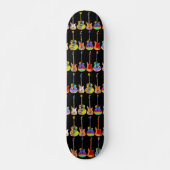 Funky Gitaren Patroon Skateboard (Voorkant)