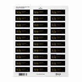 Funky Gold Klasse van 2016 Afstuderen Etiket (Full Sheet)