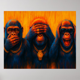 Funky Gorillas Trio — See No Evil Poster