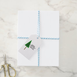 Funky Green Christmas Tree Design Cadeaulabel