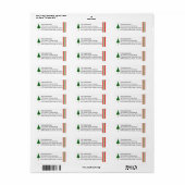 Funky Green Christmas Tree Design Etiket (Full Sheet)