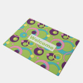 Funky Green Circles Doormat Deurmat (Schuin)
