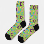 Funky Green Circles Houndstooth Sokken (Links)