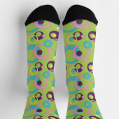Funky Green Circles Houndstooth Sokken (Top)