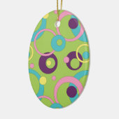 Funky Green Circles Ornament (Links)
