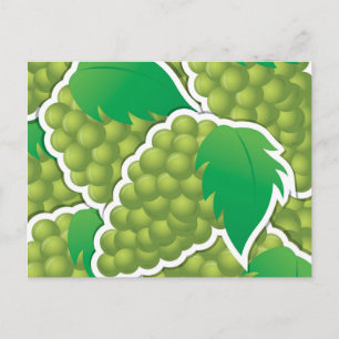 Funky green grappen briefkaart