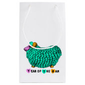Funky Green Ram Chinois Année Zodiac S Sac cadeau (Dos)