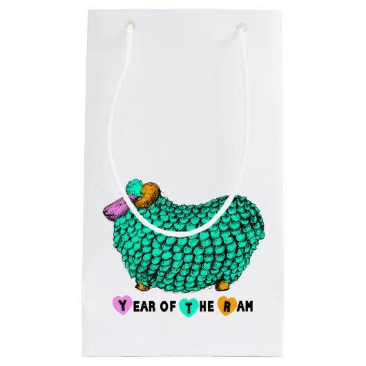 Funky Green Ram Chinois Année Zodiac S Sac cadeau (Devant)