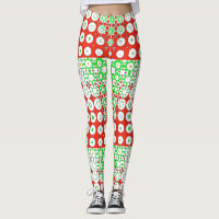 Funky Green, Red, Pattern, Flowers,