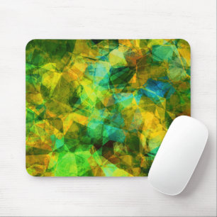 Funky Greens Modern Abstract Ontwerp Muismat