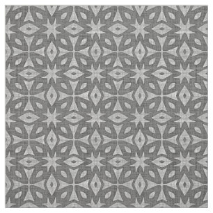 Funky Grey Faux Batik Linen Squares Patroon Stof