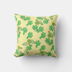 Funky groene cactuspatroon kussen hoofdkussen