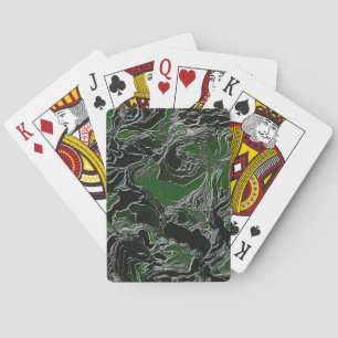 Funky Groene Camouflage Pokerkaarten