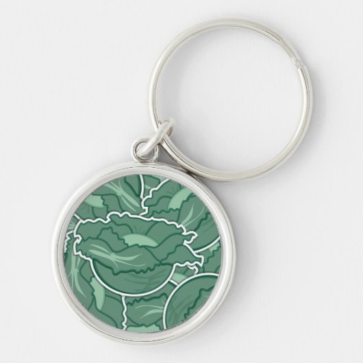 Funky groene kool sleutelhanger (Voorkant)