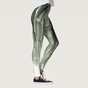 Funky groene succulente plant print legging