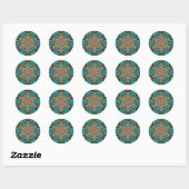 Funky Groovy Mandala Ronde Sticker (Vel)