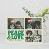 Funky Groovy Merry Xmas 3 foto kerst Kaart (Staand voorkant)