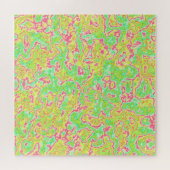 Funky Groovy Retro Bold Neon Hippie Trippy Marble Legpuzzel (Horizontaal)