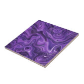 Funky Groovy Stylish Paarse Curves Marble 6-6 Tegeltje (Zijkant)