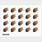 Funky Grumpy Chicken Superstar Vierkante Sticker (Vel)