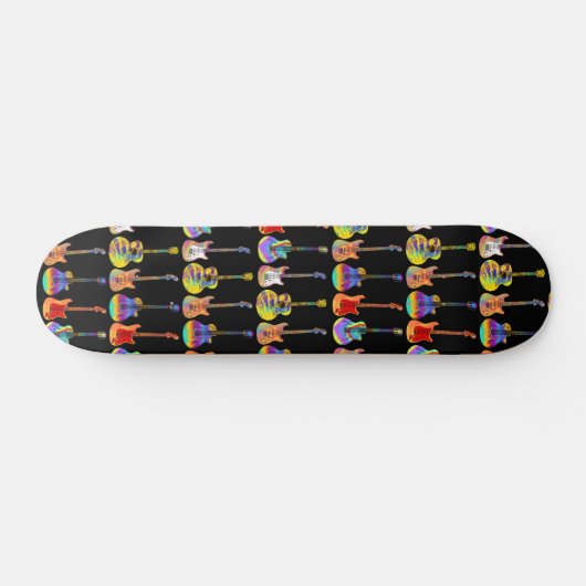 Funky Guitars Pattern Skateboard (Horizontaal)