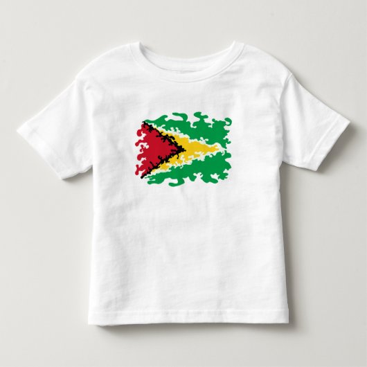 Funky Guyana Flag Custom Kinder Shirts (Voorkant)