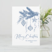 Funky Hand Drawn Scribble Retro Kerstmis Feestdagenkaart (Staand voorkant)