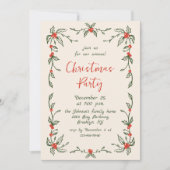Funky Hand Drawn Whimsical Christmas Holiday Party Kaart (Voorkant)