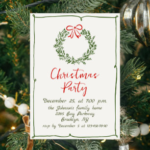 Funky Hand Drawn Whimsical Christmas Holiday Party Kaart