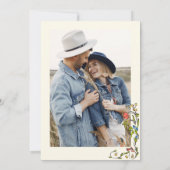 Funky Hand getrokken krabbel retro bruiloft foto Kaart (Achterkant)