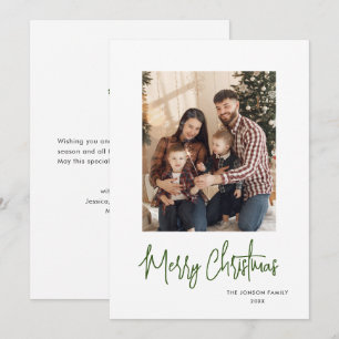 Funky Hand Getrokken Krabbel Retro Kerstfoto Feestdagenkaart