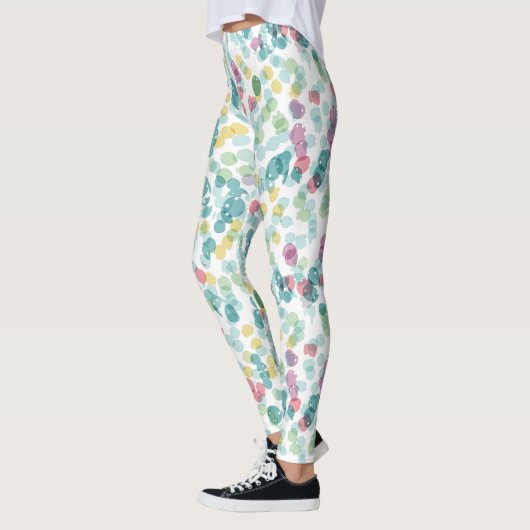 Funky Happy Summer Polkadots Pattern Leggings (Links)