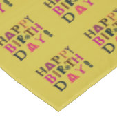 Funky Happy verjaardagspicnic tablecloth Tafelkleed (Gekanteld)