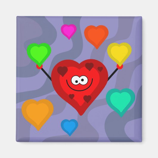 Funky Hearts Magneet (Voorkant)