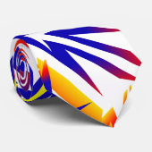 Funky heldere abstracte kunst Thunder Tie Stropdas (Opgerold)