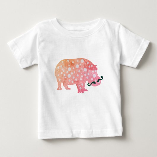 Funky Hippopotamus MisterPeuter Ruffle T-shirt, Wi (Voorkant)