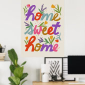 Funky Home Sweet Home Poster (Bureau à domicile)