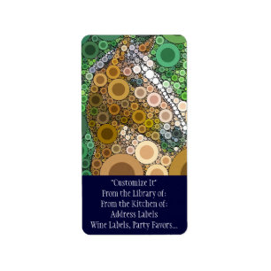 Funky Horse Circles blaast moderne kunst Etiket