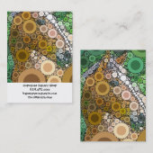 Funky Horse Circles blaast moderne kunst Visitekaartje (Voorkant / Achterkant)