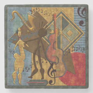 Funky Hot Jazz Marble Stenen Onderzetter