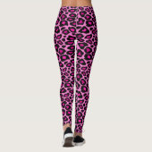 Funky Hot Pink- en Black Leopard-Leggings Leggings (Achterkant)