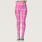 Funky Hot rose Motif Leggings énumérés Psydefx ♥  (Devant)