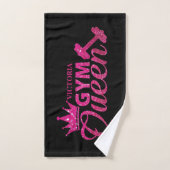 Funky hot roze gepersonaliseerde faux glitter Gym  Handdoek (Handdoek)