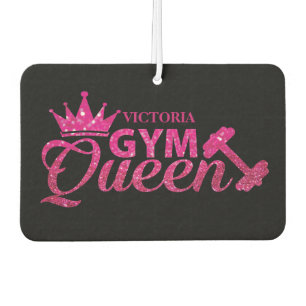 Funky hot roze gepersonaliseerde faux glitter Gym  Luchtverfrisser