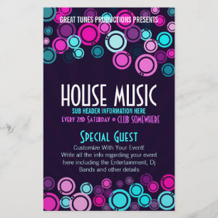 Funky House Music Club Party Flyer